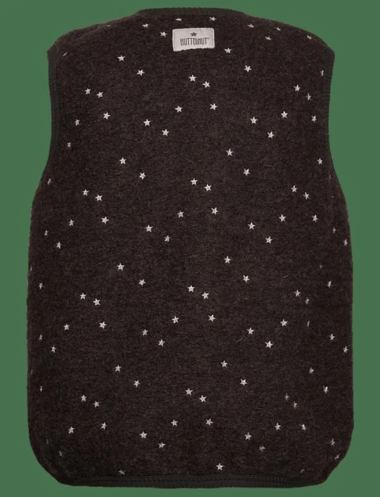Vest Wool Emb. w. Lining - Väst
