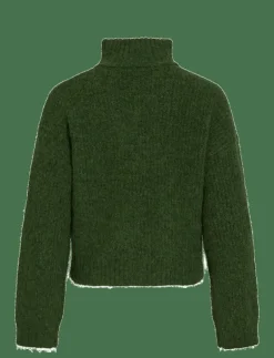 VIGLEEBA HIGH NECK L/S RIB KNIT TOP - Polotröjor