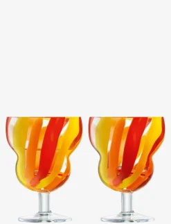 Vinglas Folk Orange/Red/Yellow Set 2 LSA - Vitvinsglas