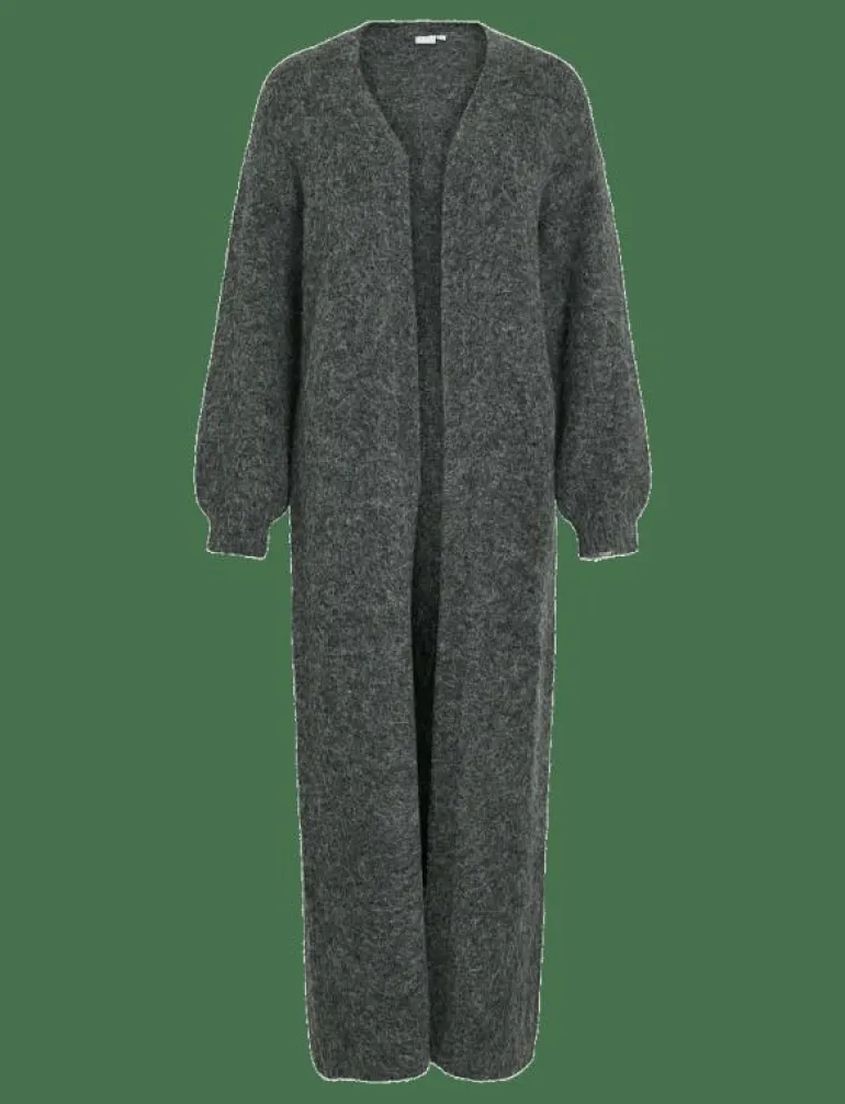 VINYNNI OPEN L/S LONG KNIT CARDIGAN/LN - Koftor