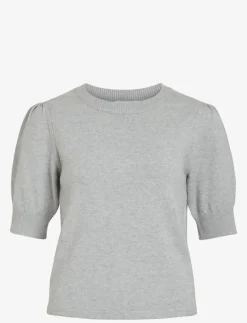 VIRIL 2/4 SLEEVE O-NECK KNIT TOP - NOOS - Stickat