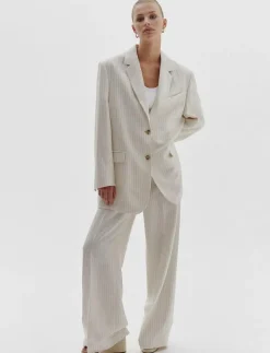 VISCOSE LINEN RELAXED SB BLAZER - Oversize kavajer