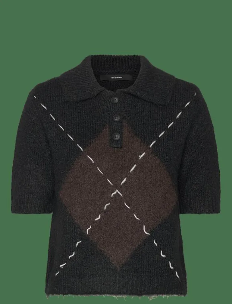VMBLISS 2/4 POLONECK PULLOVER GA - Stickat