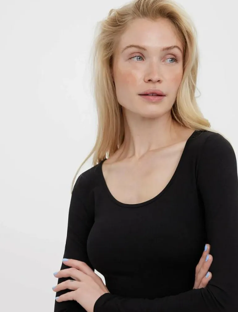 VMMAXI MY LS SOFT LONG U-NECK NOOS - Långärmade toppar