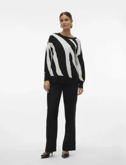 VMNANCY LS O-NECK LONG PULLOVER BOO - Stickat