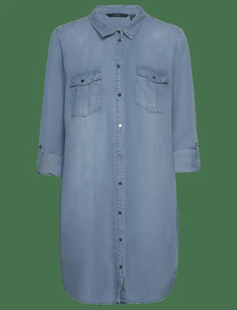 VMSIGGA LS SHORT DRESS LT BL GA NOOS - Korta klänningar