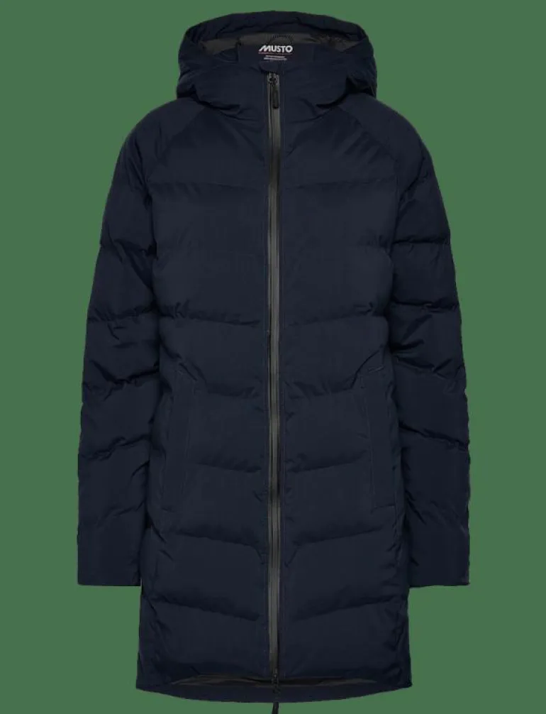 W MARINA LONG QUILTED JKT - Dunkappor