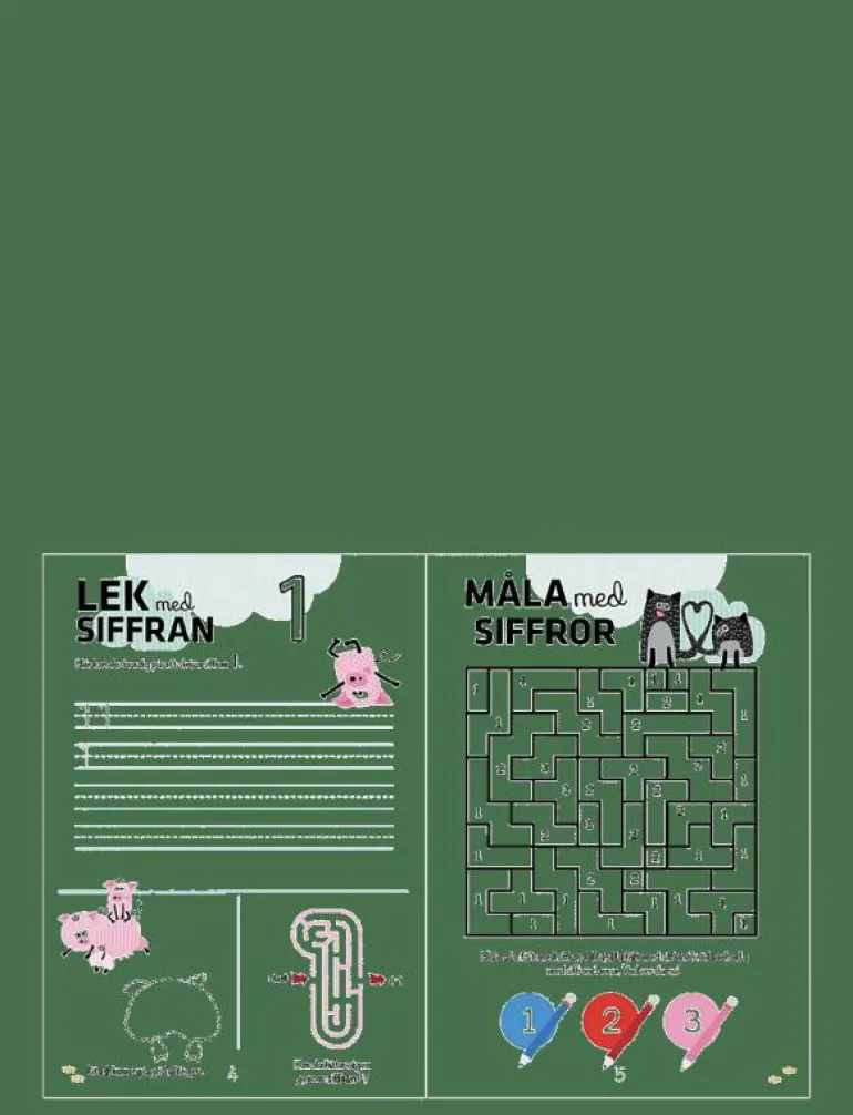 Wacky Wonders Pysselbok - Bondgårdens Djur - Lär dig siffror 123 (SE) - Pedagogisk barnbok