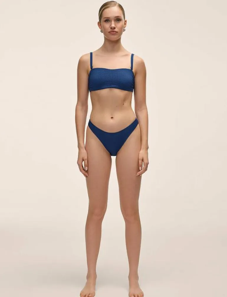 Waffle High Leg Bikini Bottom - Bikinis