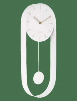 Wall clock Pendulum Charm steel white - Väggklockor