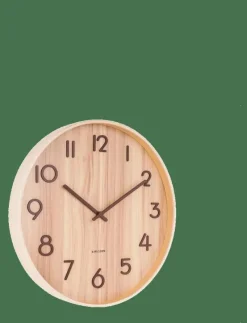 Wall clock Pure large dark basswood - Väggklockor