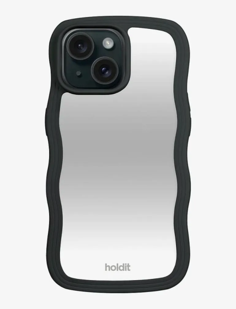 Wavy Case iPhone Black/Mirror - Mobilskal
