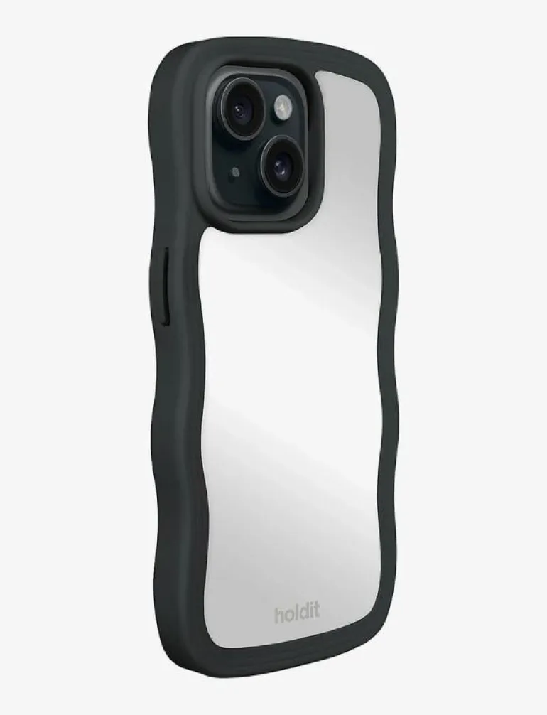 Wavy Case iPhone Black/Mirror - Mobilskal
