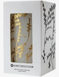 Wax Alter Candles 7x 12- Gold Wild Flowers - Blockljus