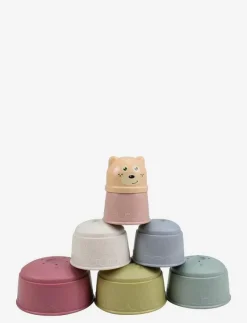 Wheat Straw Stacking Cups, 7 pcs. - Stapelbara klossar