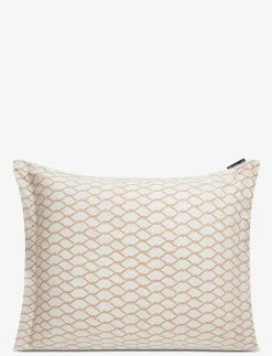 White/Beige Rope Printed Cotton Poplin Pillowcase - Kuddfodral