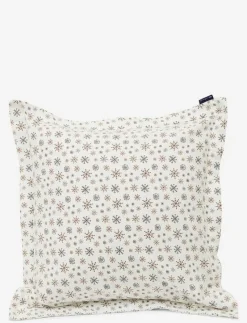 White/Beige Snowflake Printed Flannel Pillowcase - Örngott
