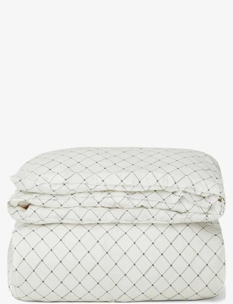 White/Gray Signature Star Sateen Duvet Cover - Påslakan