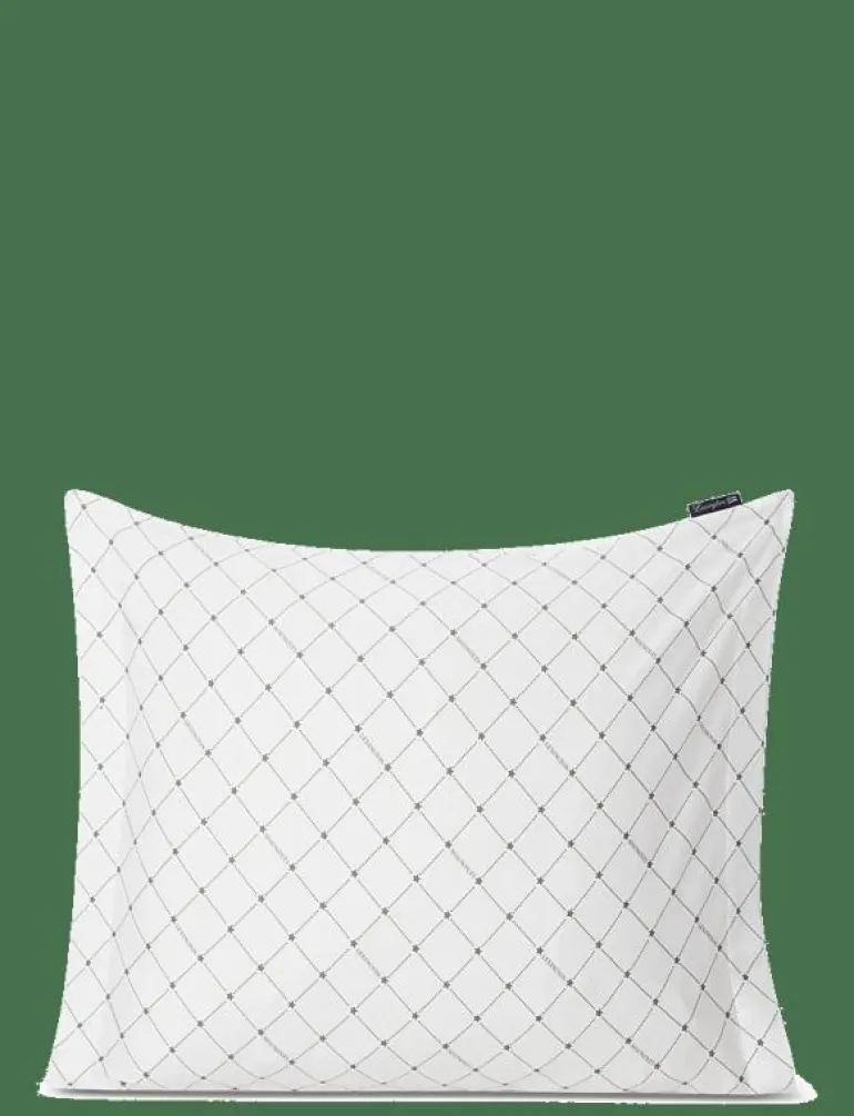 White/Gray Signature Star Sateen Pillowcase - Örngott