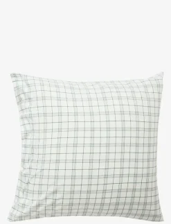 White/Green Checked Lyocell/Cotton Pillowcase - Örngott