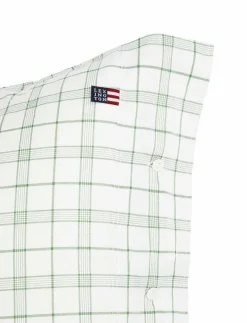 White/Green Checked Lyocell/Cotton Pillowcase - Örngott