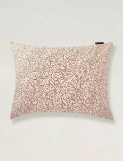 White/Terra Wave Printed Cotton Sateen Bed Set - Påslakanset