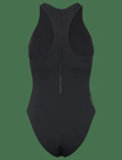 Womens Racer Zip Swimsuit with Built in Swim Bra - Baddräkter