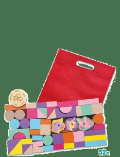 Wooden Building Blocks - Unicorn 52 pcs - Byggklossar