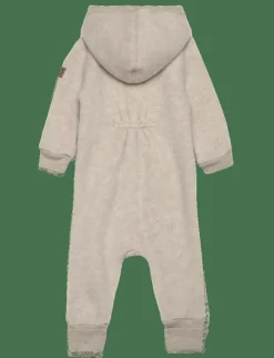 Wool Baby Suit w. Hood - Långärmad bodysuit
