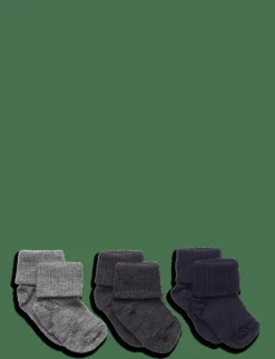 Wool rib baby socks - 3-pack - Bebisstrumpor