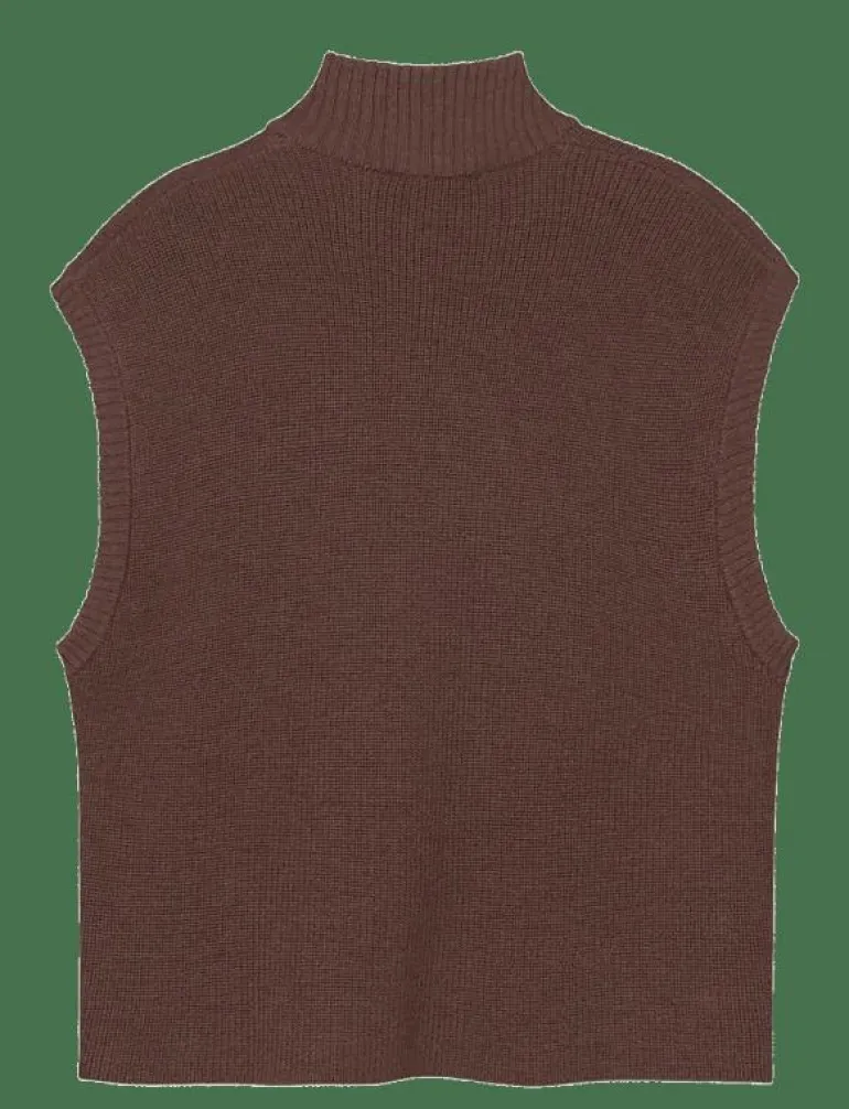Wool Zip Vest Oslo - Stickat