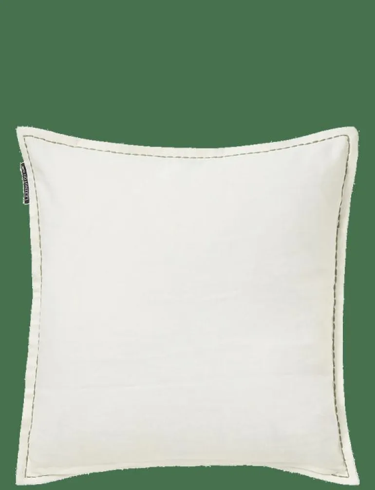 Wreath Linen/Cotton Logo Pillow Cover - Kuddfodral