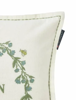 Wreath Linen/Cotton Logo Pillow Cover - Kuddfodral