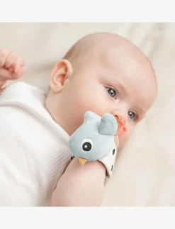 Wrist rattle set 2-pack Happy clouds Blue - Interaktiva leksaker