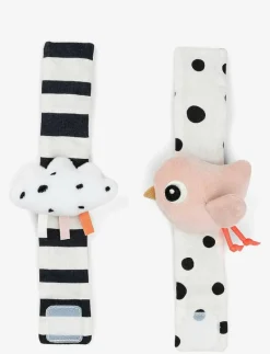 Wrist rattle set 2-pack Happy clouds Powder - Interaktiva leksaker