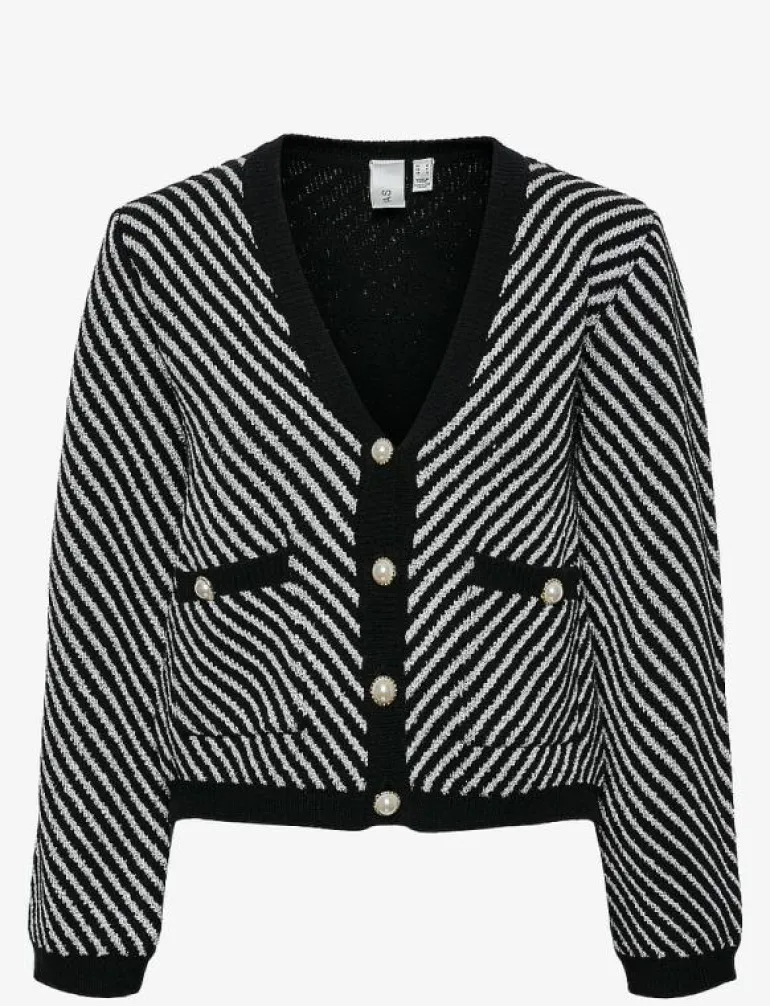 YASCHARLA LS SEQUIN KNIT CARDIGAN - Koftor