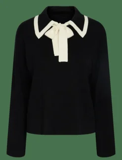 YASJOSIE LS BOW KNIT TOP - Stickat