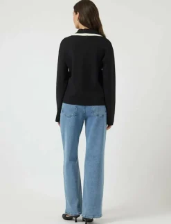 YASJOSIE LS BOW KNIT TOP - Stickat