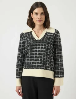 YASLIVIA LS V-NECK KNIT PULLOVER NOOS - Stickat