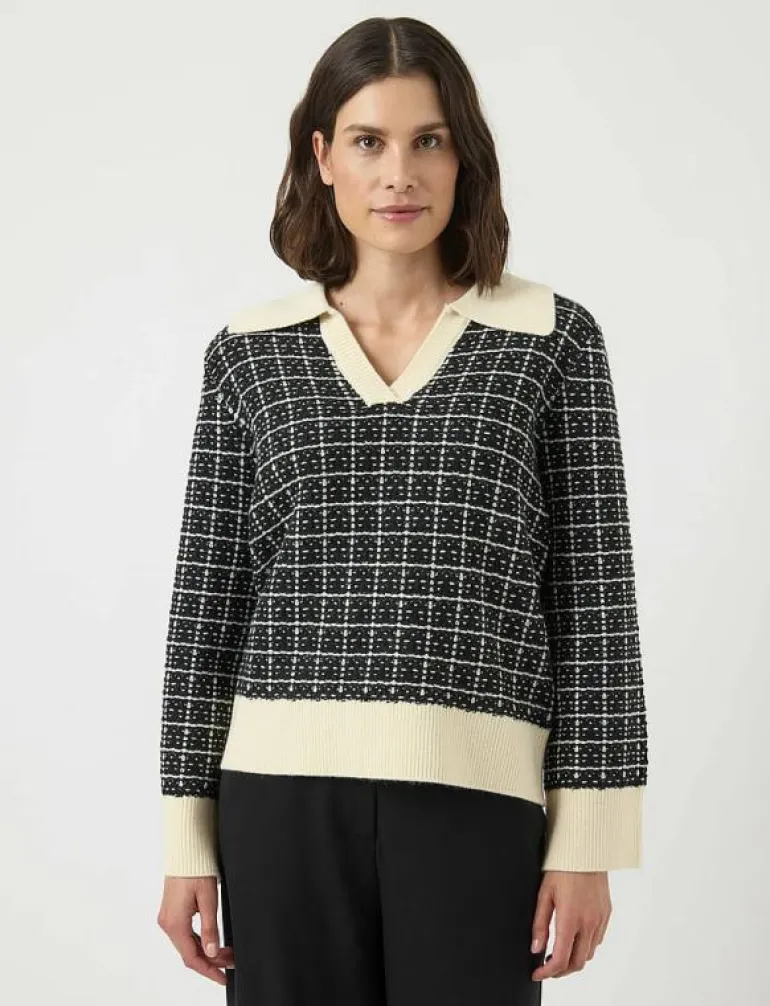 YASLIVIA LS V-NECK KNIT PULLOVER NOOS - Stickat