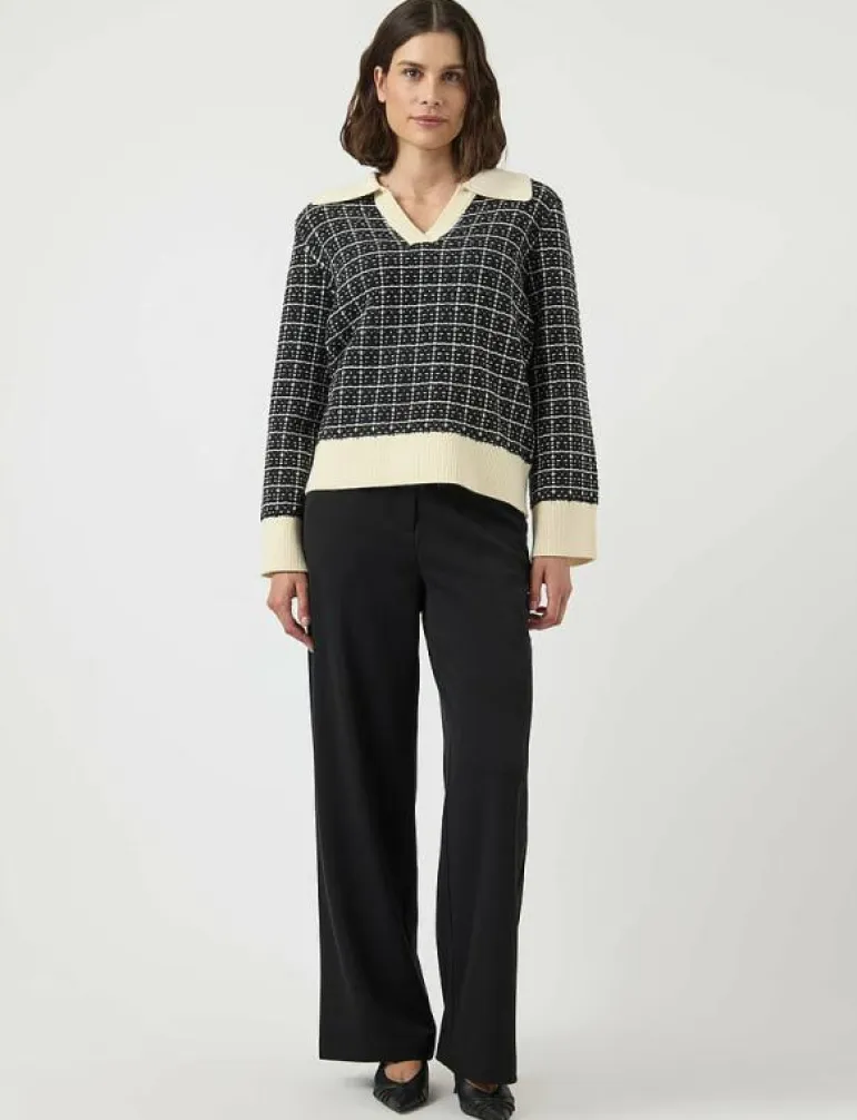 YASLIVIA LS V-NECK KNIT PULLOVER NOOS - Stickat