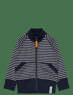Zip sweater Navy beige stripe - Sweatshirts