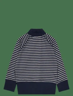 Zip sweater Navy beige stripe - Sweatshirts